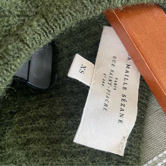 Sezane Hunter Green Gaspard Cardigan - Picture 3 of 4